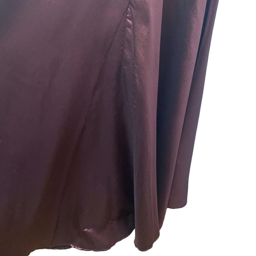 PAMELA DENNIS Couture Silk Evening Gown Sz 10 Formal Long Dress Burgundy Black - Picture 13 of 16
